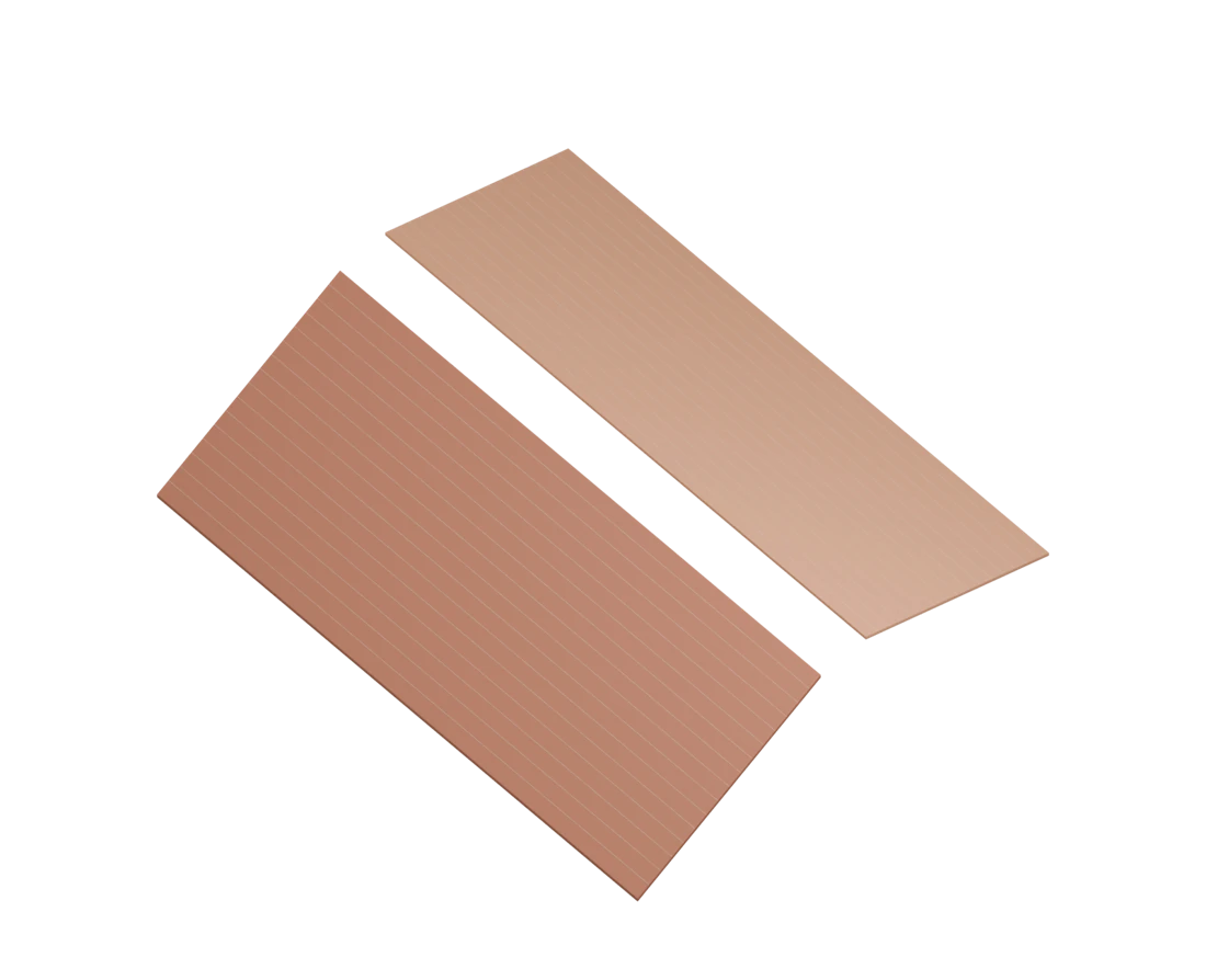Default gable roof planes separated to expose both complete sloping surfaces